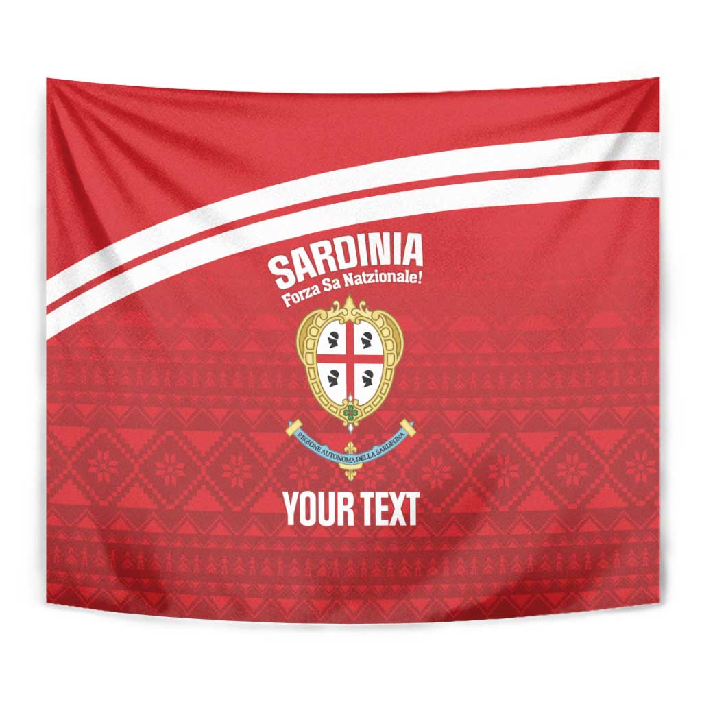 Custom Sardinia Football Tapestry Forza Sa Natzionale Sardegna Pattern