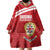 Custom Sardinia Football Wearable Blanket Hoodie Forza Sa Natzionale Sardegna Pattern