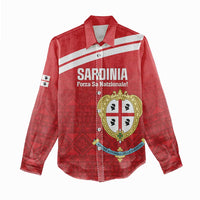 Custom Sardinia Football Women Casual Shirt Forza Sa Natzionale Sardegna Pattern