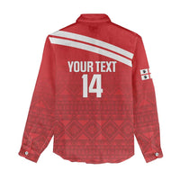 Custom Sardinia Football Women Casual Shirt Forza Sa Natzionale Sardegna Pattern