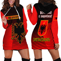 Albania Hoodie Dress Coat Of Arms Dynamic Style - Wonder Print Shop