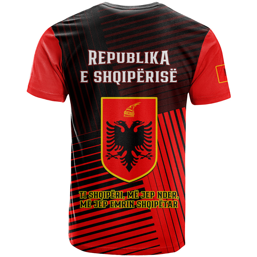 Albania T Shirt Coat Of Arms Dynamic Style - Wonder Print Shop