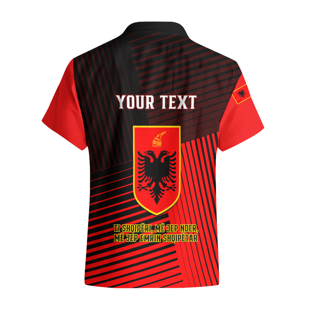 Personalised Albania Hawaiian Shirt Coat Of Arms Dynamic Style - Wonder Print Shop