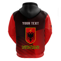 Personalised Albania Hoodie Coat Of Arms Dynamic Style - Wonder Print Shop