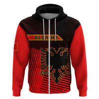 Personalised Albania Hoodie Coat Of Arms Dynamic Style - Wonder Print Shop