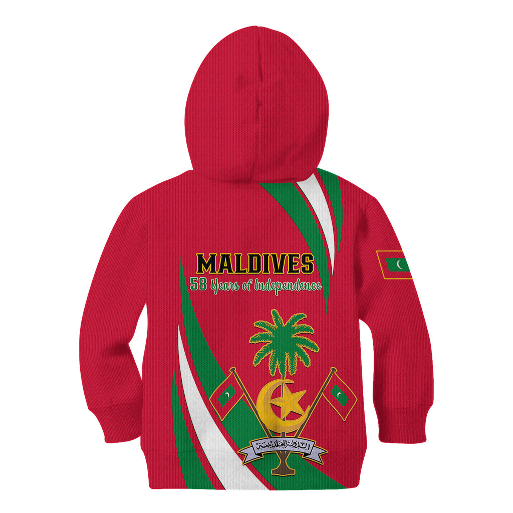 Maldives Independence Day Kid Hoodie Happy 58th Anniversary - Wonder Print Shop