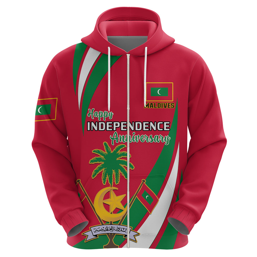 Personalised Maldives Independence Day Hoodie Happy 58th Anniversary - Wonder Print Shop