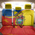 Personalized Ecuador Independence Day Back Car Seat Cover Coat Of Arms Grunge Style - Wonder Print Shop