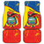 Personalized Ecuador Independence Day Car Mats Coat Of Arms Grunge Style - Wonder Print Shop