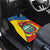 Personalized Ecuador Independence Day Car Mats Coat Of Arms Grunge Style - Wonder Print Shop