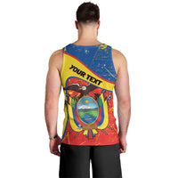 Personalized Ecuador Independence Day Men Tank Top Coat Of Arms Grunge Style - Wonder Print Shop
