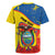 Personalized Ecuador Independence Day Rugby Jersey Coat Of Arms Grunge Style - Wonder Print Shop