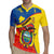 Personalized Ecuador Independence Day Rugby Jersey Coat Of Arms Grunge Style - Wonder Print Shop
