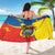 Personalized Ecuador Independence Day Sarong Coat Of Arms Grunge Style - Wonder Print Shop