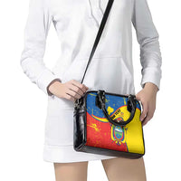 Personalized Ecuador Independence Day Shoulder Handbag Coat Of Arms Grunge Style - Wonder Print Shop