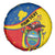 Personalized Ecuador Independence Day Spare Tire Cover Coat Of Arms Grunge Style - Wonder Print Shop