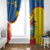 Personalized Ecuador Independence Day Window Curtain Coat Of Arms Grunge Style - Wonder Print Shop