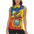 Personalized Ecuador Independence Day Women Sleeveless Polo Shirt Coat Of Arms Grunge Style - Wonder Print Shop