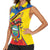 Personalized Ecuador Independence Day Women Sleeveless Polo Shirt Coat Of Arms Grunge Style - Wonder Print Shop