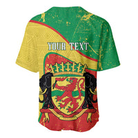 Personalized Congo-Brazzaville Independence Day Baseball Jersey Coat Of Arms Grunge Style - Wonder Print Shop