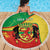 Personalized Congo-Brazzaville Independence Day Beach Blanket Coat Of Arms Grunge Style - Wonder Print Shop