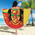 Personalized Congo-Brazzaville Independence Day Beach Blanket Coat Of Arms Grunge Style - Wonder Print Shop