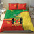 Personalized Congo-Brazzaville Independence Day Bedding Set Coat Of Arms Grunge Style - Wonder Print Shop