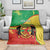 Personalized Congo-Brazzaville Independence Day Blanket Coat Of Arms Grunge Style - Wonder Print Shop