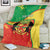 Personalized Congo-Brazzaville Independence Day Blanket Coat Of Arms Grunge Style - Wonder Print Shop