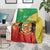 Personalized Congo-Brazzaville Independence Day Blanket Coat Of Arms Grunge Style - Wonder Print Shop