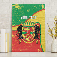 Personalized Congo-Brazzaville Independence Day Canvas Wall Art Coat Of Arms Grunge Style - Wonder Print Shop