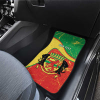 Personalized Congo-Brazzaville Independence Day Car Mats Coat Of Arms Grunge Style - Wonder Print Shop