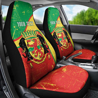 Personalized Congo-Brazzaville Independence Day Car Seat Cover Coat Of Arms Grunge Style - Wonder Print Shop