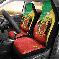 Personalized Congo-Brazzaville Independence Day Car Seat Cover Coat Of Arms Grunge Style - Wonder Print Shop
