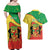 Personalized Congo-Brazzaville Independence Day Couples Matching Off Shoulder Maxi Dress and Hawaiian Shirt Coat Of Arms Grunge Style - Wonder Print Shop