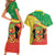 Personalized Congo-Brazzaville Independence Day Couples Matching Short Sleeve Bodycon Dress and Hawaiian Shirt Coat Of Arms Grunge Style - Wonder Print Shop