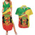 Personalized Congo-Brazzaville Independence Day Couples Matching Summer Maxi Dress and Hawaiian Shirt Coat Of Arms Grunge Style - Wonder Print Shop