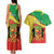 Personalized Congo-Brazzaville Independence Day Couples Matching Tank Maxi Dress and Hawaiian Shirt Coat Of Arms Grunge Style - Wonder Print Shop