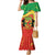 Personalized Congo-Brazzaville Independence Day Family Matching Mermaid Dress and Hawaiian Shirt Coat Of Arms Grunge Style - Wonder Print Shop