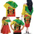 Personalized Congo-Brazzaville Independence Day Family Matching Off The Shoulder Long Sleeve Dress and Hawaiian Shirt Coat Of Arms Grunge Style - Wonder Print Shop