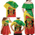 Personalized Congo-Brazzaville Independence Day Family Matching Off Shoulder Maxi Dress and Hawaiian Shirt Coat Of Arms Grunge Style - Wonder Print Shop