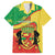 Personalized Congo-Brazzaville Independence Day Family Matching Off Shoulder Maxi Dress and Hawaiian Shirt Coat Of Arms Grunge Style - Wonder Print Shop