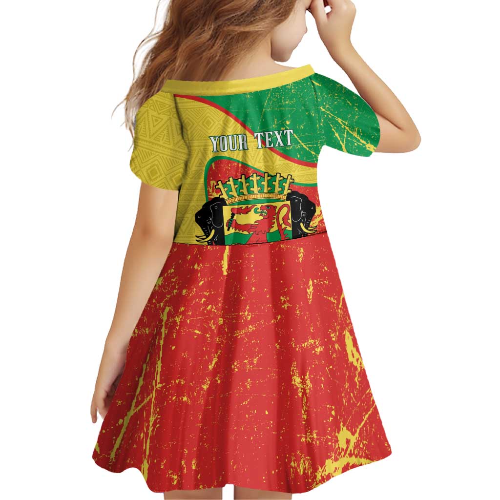 Personalized Congo-Brazzaville Independence Day Family Matching Puletasi and Hawaiian Shirt Coat Of Arms Grunge Style - Wonder Print Shop