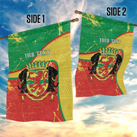 Personalized Congo-Brazzaville Independence Day Garden Flag Coat Of Arms Grunge Style - Wonder Print Shop