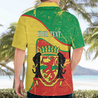 Personalized Congo-Brazzaville Independence Day Hawaiian Shirt Coat Of Arms Grunge Style - Wonder Print Shop