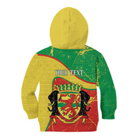 Personalized Congo-Brazzaville Independence Day Kid Hoodie Coat Of Arms Grunge Style - Wonder Print Shop