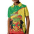 Personalized Congo-Brazzaville Independence Day Kid Polo Shirt Coat Of Arms Grunge Style - Wonder Print Shop