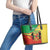 Personalized Congo-Brazzaville Independence Day Leather Tote Bag Coat Of Arms Grunge Style - Wonder Print Shop