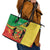 Personalized Congo-Brazzaville Independence Day Leather Tote Bag Coat Of Arms Grunge Style - Wonder Print Shop