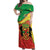 Personalized Congo-Brazzaville Independence Day Off Shoulder Maxi Dress Coat Of Arms Grunge Style - Wonder Print Shop